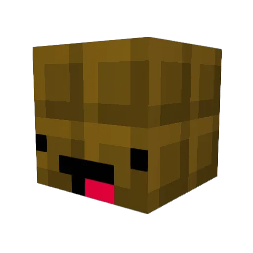 iChocolab Minecraft avatar head, 3D render
