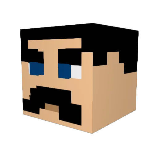 iChristofo Minecraft avatar head, 3D render