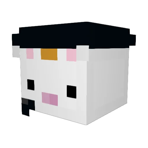 iClicking Minecraft avatar head, 3D render