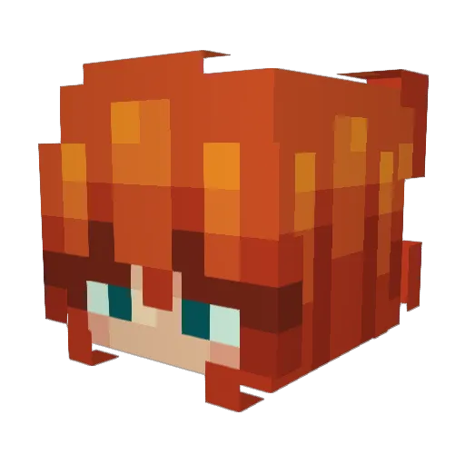 iClip Minecraft avatar head, 3D render