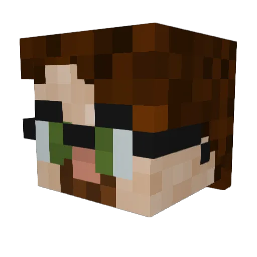 iClixz Minecraft avatar head, 3D render