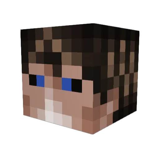 iCloadty Minecraft avatar head, 3D render