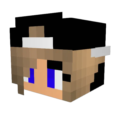 iCloe Minecraft avatar head, 3D render