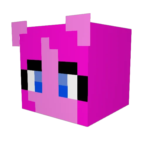 iClop Minecraft avatar head, 3D render