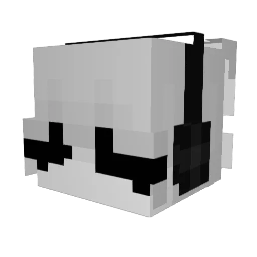 iCoast Minecraft avatar head, 3D render