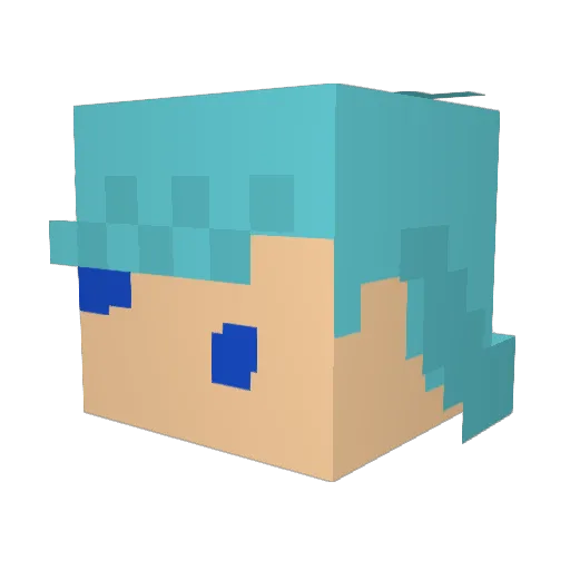 iCocodril333 Minecraft avatar head, 3D render