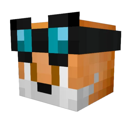 iCode7th Minecraft avatar head, 3D render