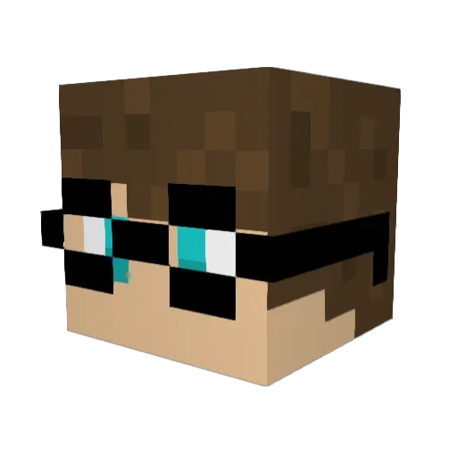 iCombo4dayz Minecraft avatar head, 3D render