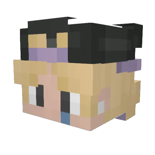 iCoutz Minecraft avatar head, 3D render