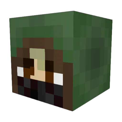 iCrackedyourcode Minecraft avatar head, 3D render