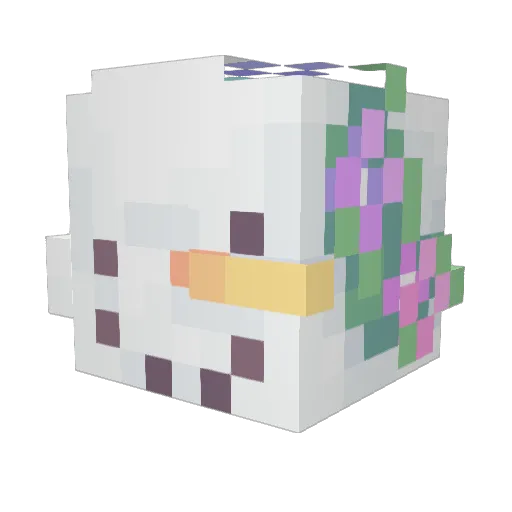 iCrazyRabbit Minecraft avatar head, 3D render