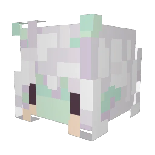 iCreatedLight Minecraft avatar head, 3D render