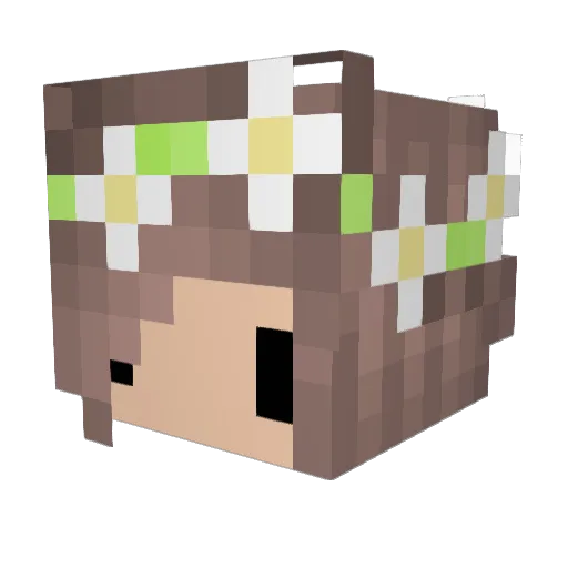 iCreepLAC Minecraft avatar head, 3D render