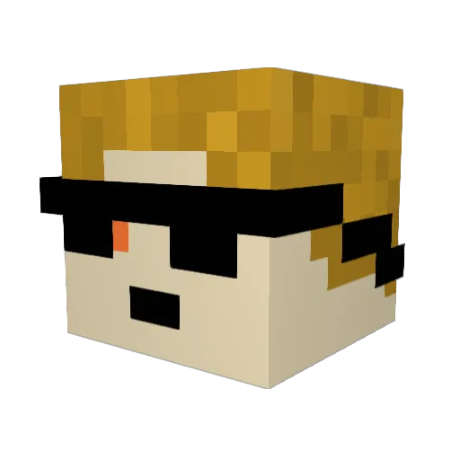 iCristianGrey Minecraft avatar head, 3D render