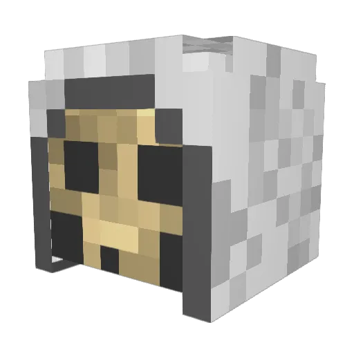 iCrxfty Minecraft avatar head, 3D render