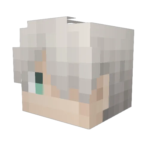 iCurbix Minecraft avatar head, 3D render