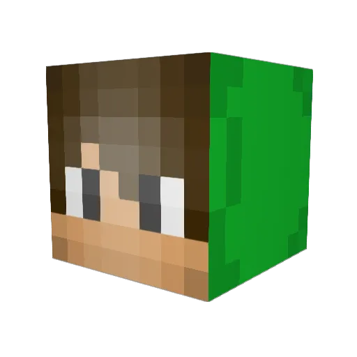 iCutuca Minecraft avatar head, 3D render