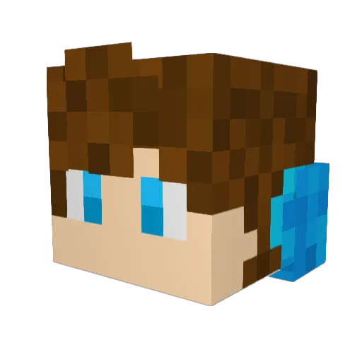 iCyberMC Minecraft avatar head, 3D render
