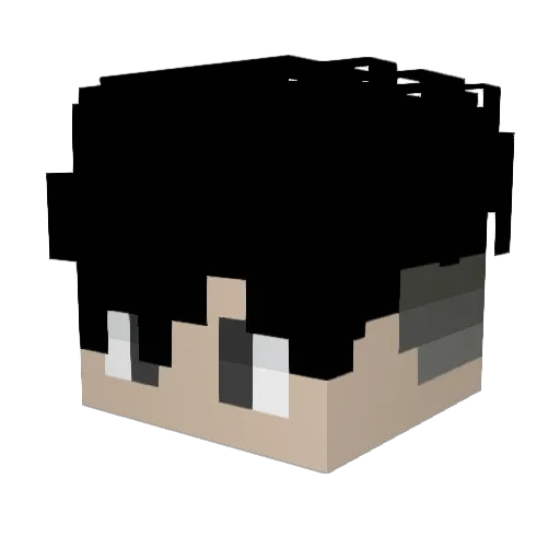 iD4RKK Minecraft avatar head, 3D render