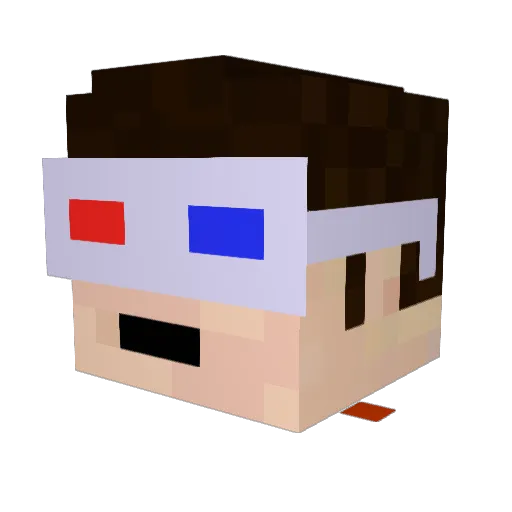 iD7eeMx Minecraft avatar head, 3D render