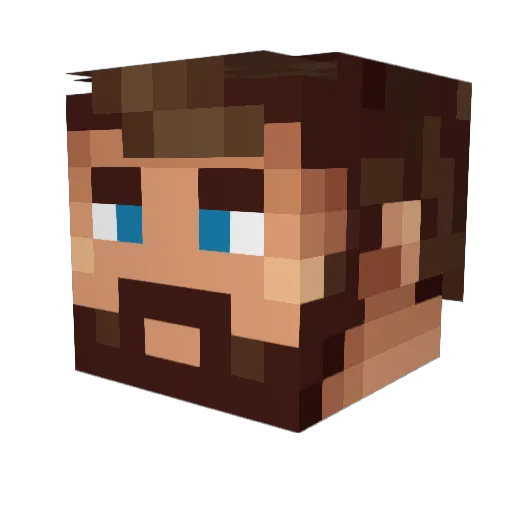 iDPggCreW Minecraft avatar head, 3D render