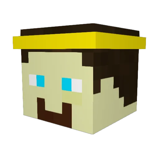 iDTGx Minecraft avatar head, 3D render