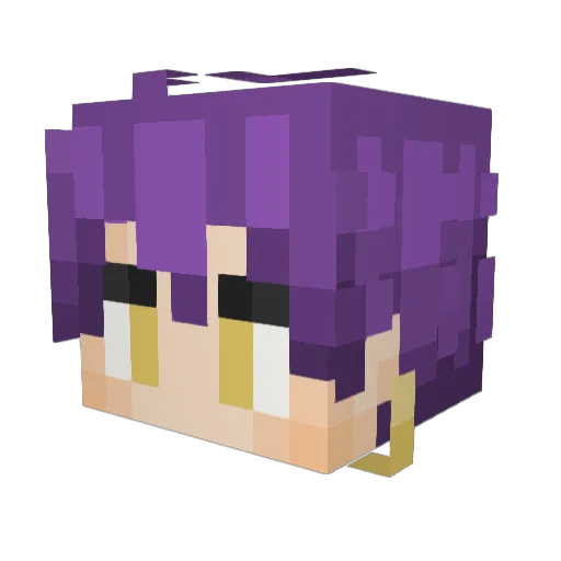 iDVNTE Minecraft avatar head, 3D render