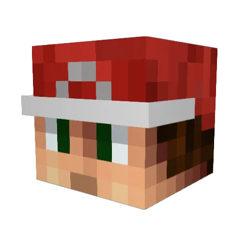 iDaazll Minecraft avatar head, 3D render