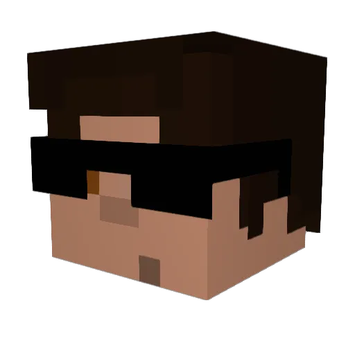 iDabzew Minecraft avatar head, 3D render