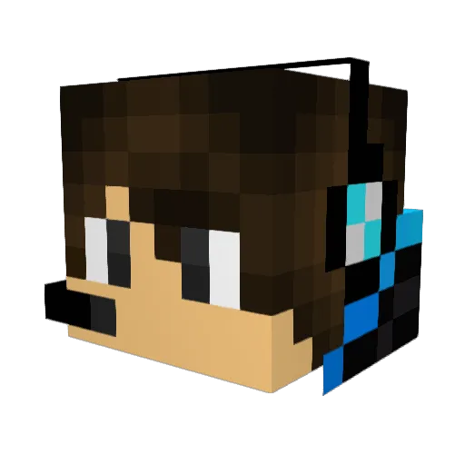 iDarelones Minecraft avatar head, 3D render