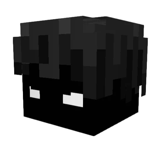 iDarkNova Minecraft avatar head, 3D render