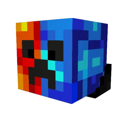 iDaveS Minecraft avatar head, 3D render