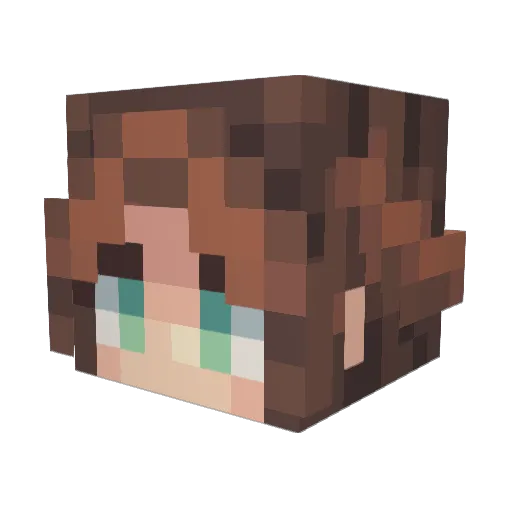iDawnRunner Minecraft avatar head, 3D render