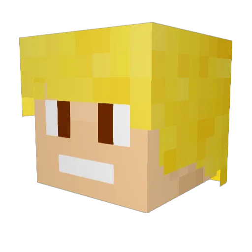 iDeactivate Minecraft avatar head, 3D render