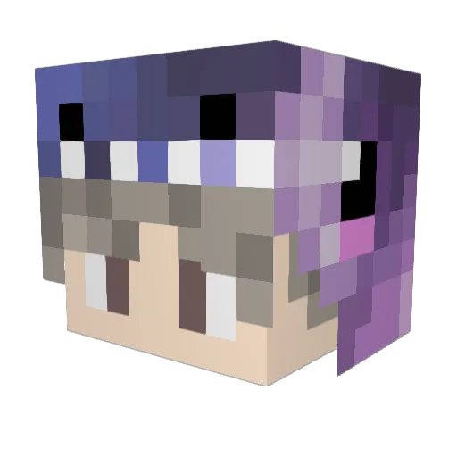 iDeadClient Minecraft avatar head, 3D render