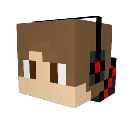 iDeadlyEver Minecraft avatar head, 3D render