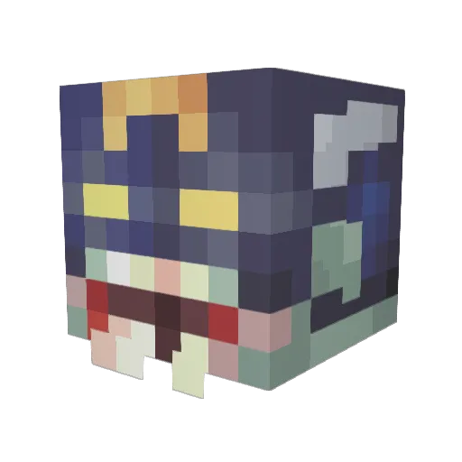 iDelphic Minecraft avatar head, 3D render