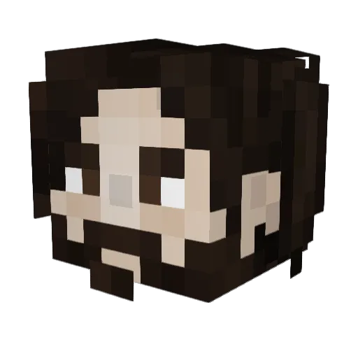 iDestromTM Minecraft avatar head, 3D render