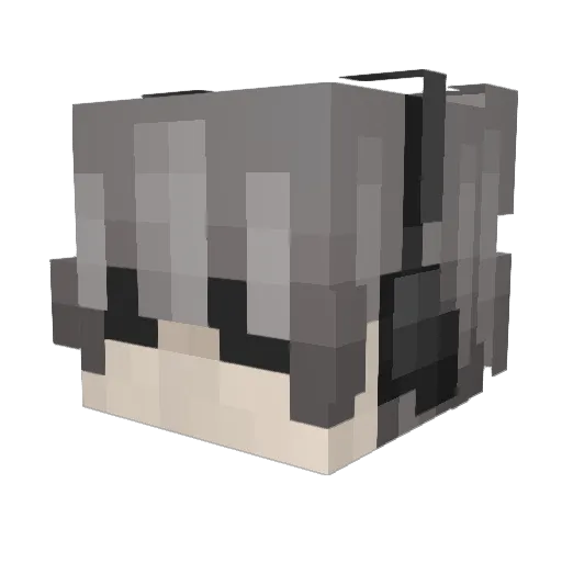 iDevTM25 Minecraft avatar head, 3D render