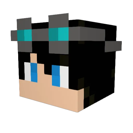 iDevote Minecraft avatar head, 3D render