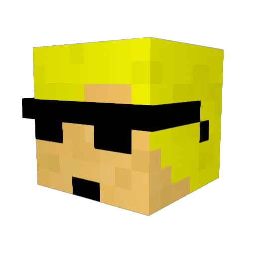 iDiesel Minecraft avatar head, 3D render