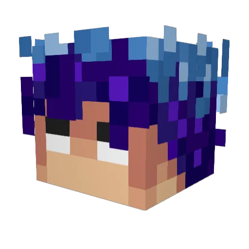 iDigitaL Minecraft avatar head, 3D render