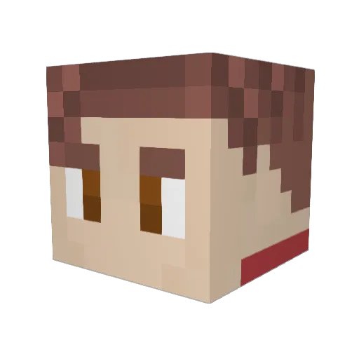 iDirkk Minecraft avatar head, 3D render
