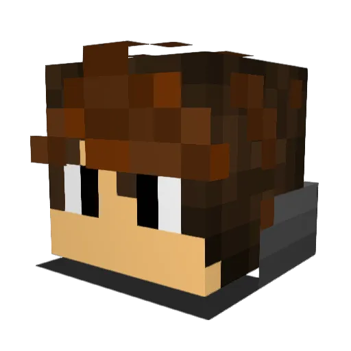 iDoBetterOffline Minecraft avatar head, 3D render