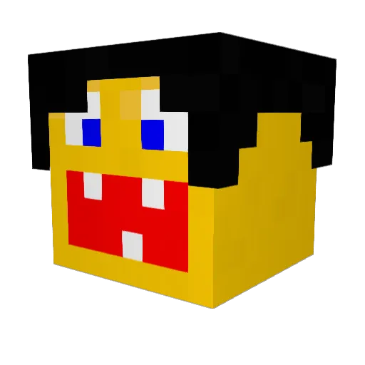 iDominooo Minecraft avatar head, 3D render