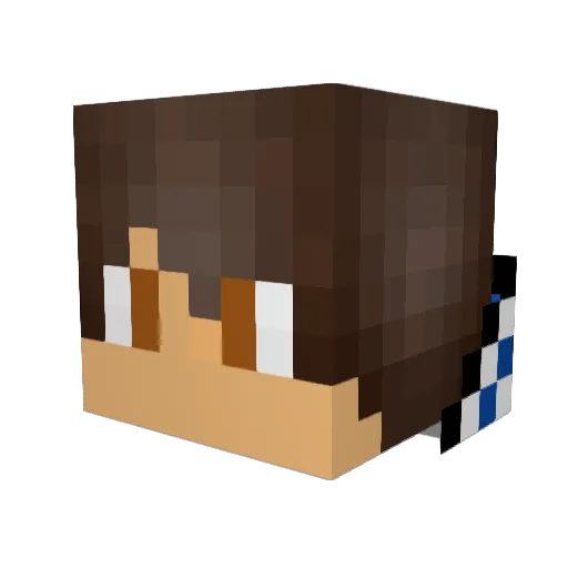iDorec Minecraft avatar head, 3D render