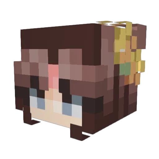 iDoughnutz Minecraft avatar head, 3D render