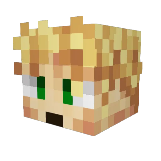 iDreck Minecraft avatar head, 3D render