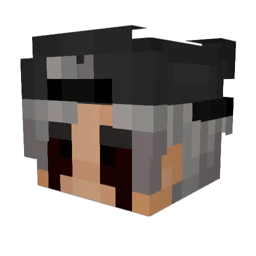 iDxrKy Minecraft avatar head, 3D render