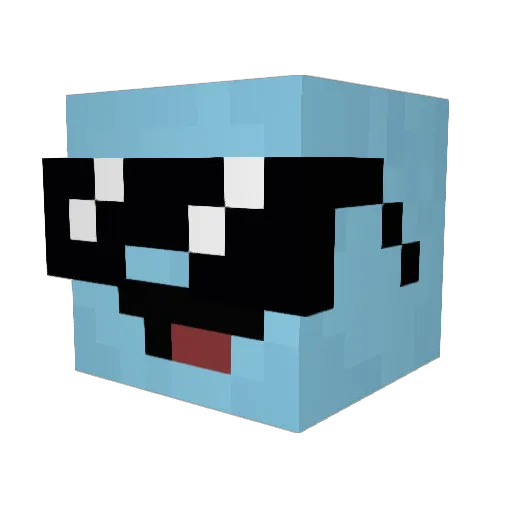 iDxsney Minecraft avatar head, 3D render